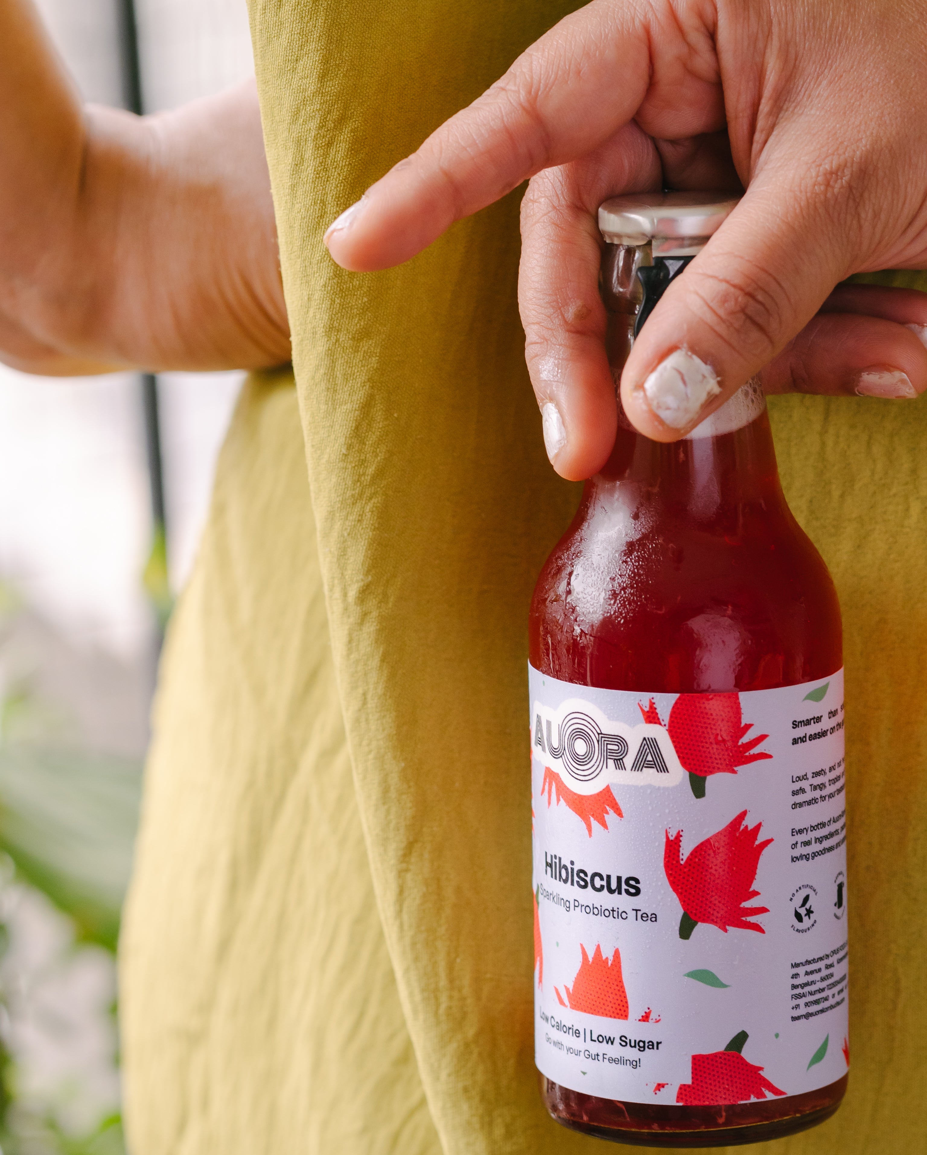 Hibiscus Kombucha - Sparkling probiotic Tea
